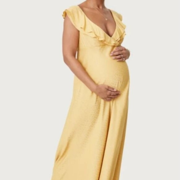 NEW Hatch The Emily‎ Maxi Dress Yellow Designer Size 4/XL - Picture 2 of 14